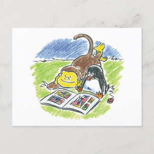 Furry Friends Comic Book Briefkaart