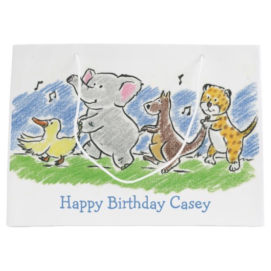 Furry Friends Conga Gift Bag Groot Cadeauzakje (Voorkant)