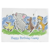 Furry Friends Conga Gift Bag Groot Cadeauzakje (Achterkant)