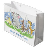 Furry Friends Conga Gift Bag Groot Cadeauzakje (Achterkant Gekanteld)