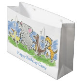Furry Friends Conga Gift Bag Groot Cadeauzakje (Voorkant Gekanteld)