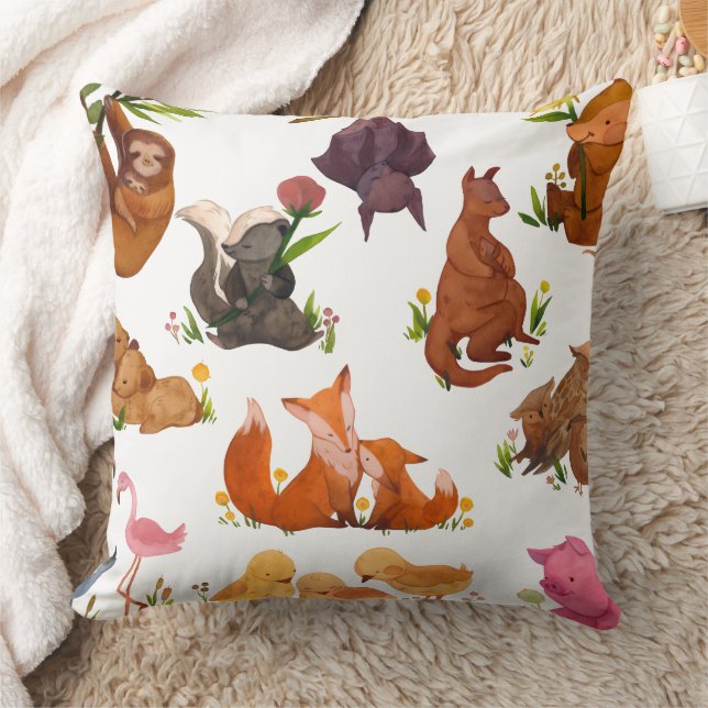 Furry Friends Decorative Pillow – Pet Lover Gift Kussen (Deken)