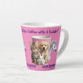 Furry Friends, Fluffy Sips: Koffie met een Knuffel Latte Mok (Rechterhoek)