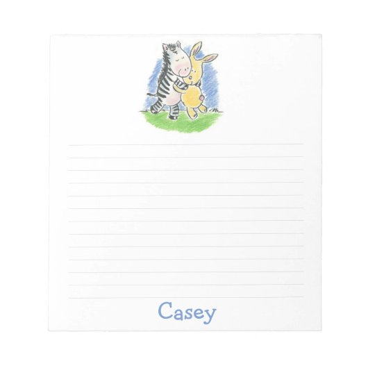 Furry Friends Hugs Note Pad Notitieblok (Voorkant)