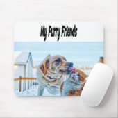 Furry Friends Kat en Hond Foto Muismat (Met muis)