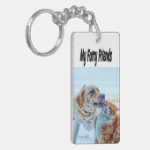 Furry Friends Kat en Hond Foto Sleutelhanger (Voorkant Links)