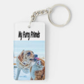 Furry Friends Kat en Hond Foto Sleutelhanger (achterkant)