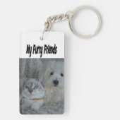 Furry Friends Kat en Hond Foto Sleutelhanger (achterkant)