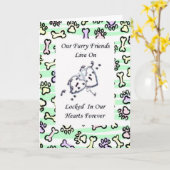 Furry Friends Live On Locked In Our Hearts 3 Kaart (Gele Bloem)