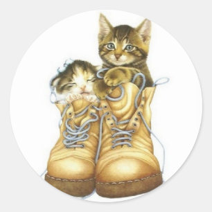 "Furry Friends" Ronde Sticker