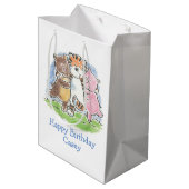 Furry Friends Trio Medium Gift Bag Medium Cadeauzakje (Achterkant Gekanteld)