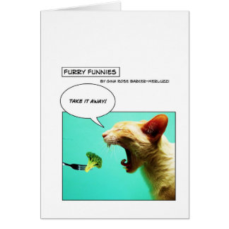 Furry Funnies ~ cat en broccoli