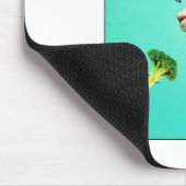 Furry Funnies ~ cat en broccoli Muismat (Hoek)