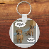 Furry Funnies "LAB PUPS?" Sleutelhanger (Voorkant)