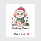  Furry Holiday Cheer Custom-Cut Vinyl Sticker (Vel)