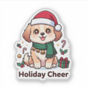  Furry Holiday Cheer Custom-Cut Vinyl Sticker (Voorkant)
