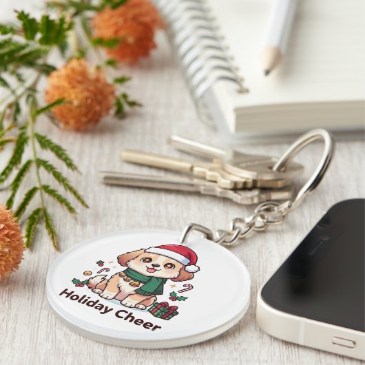 Furry Holiday Cheer Sleutelhanger (Voorkant Rechts)
