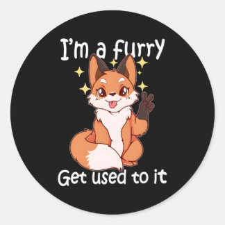 Furry In A Furry Maak er gebruik van Ronde Sticker