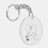 furry island fox and furry island mark key ring sleutelhanger (Voorkant Links)