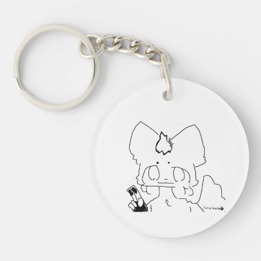 furry island fox and furry island mark key ring sleutelhanger (Voorkant)