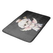 Furry Joy: Angel Wing Maltese Dog Puppy Gift Badmat (Gekanteld)