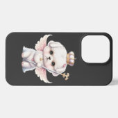 Furry Joy: Angel Wing Maltese Dog Puppy Gift iPhone Hoesje (Achterkant horizontaal)