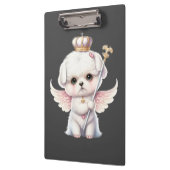 Furry Joy: Angel Wing Maltese Dog Puppy Gift Klembord (Links)