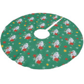 Furry Kerst/Winter Hond Samoyed Kerstboom Rok (Gekanteld)