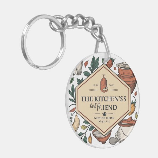 Furry Kitchen Helper Sleutelhanger (Voorkant Links)