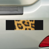 FURRY LEOPARD PRINT PATTERN ACHTERGRONDEN BUMPERSTICKER (Op auto)