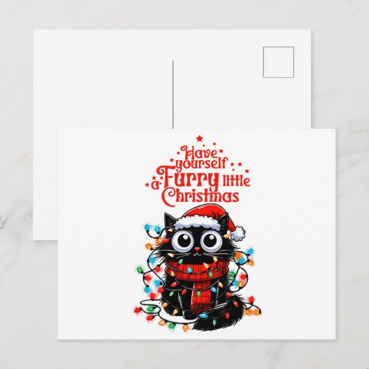 Furry Little Christmas Briefkaart (Voorkant / Achterkant)