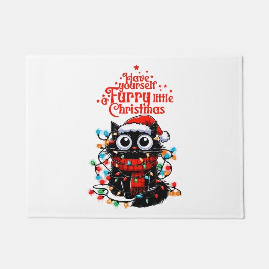Furry Little Christmas Deurmat (Voorkant)