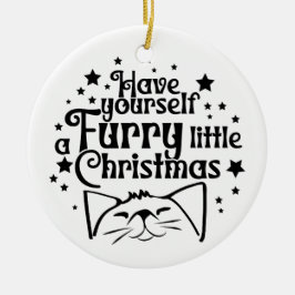 Furry Little Christmas | dubbelzijdig Keramisch Ornament
