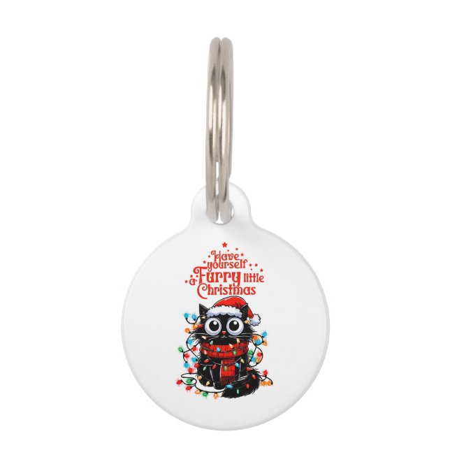Furry Little Christmas Huisdierpenning (Voorkant)