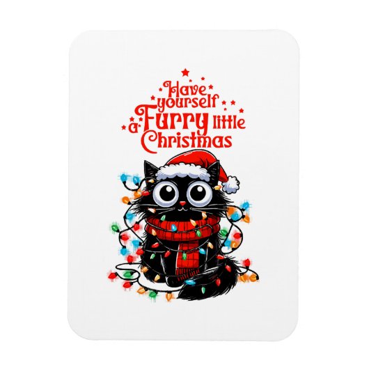 Furry Little Christmas Magneet (Verticaal)