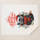 Furry Little Christmas Sherpa Deken (Voorkant (horizontaal))