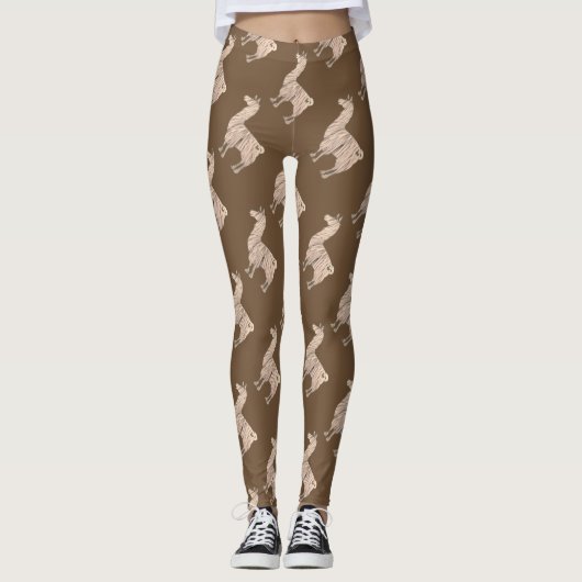 Furry Llama-Leggings Leggings (Voorkant)