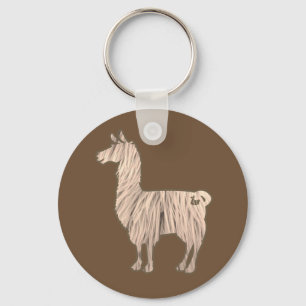 Furry Llama-Sleutelhanger Sleutelhanger