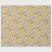 Furry Llama Wrapping Paper Cadeaupapier (Vlak)
