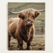 **"Furry Majesty: The Woolly Brown Highland Koe"** Planner (Voorkant)
