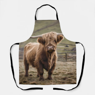 **"Furry Majesty: The Woolly Brown Highland Koe"** Schort