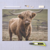 **"Furry Majesty: The Woolly Brown Highland Koe"** Tissuepapier (Craft)