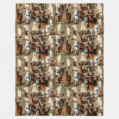 Furry Moments: een alpaca fotocollage Fleece Deken (Voorkant)