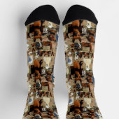 Furry Moments: een alpaca fotocollage Sokken (Top)