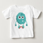 Furry Monster, Blue Monster, Cute Monster, Gekke (Voorkant)