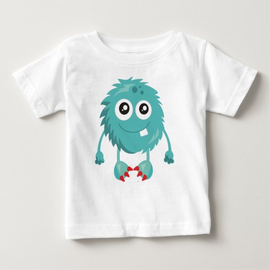 Furry Monster, Blue Monster, Cute Monster, Gekke (Voorkant)