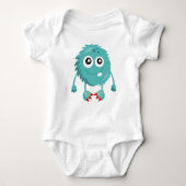 Furry Monster, Blue Monster, Cute Monster, Gekke Romper (Voorkant)