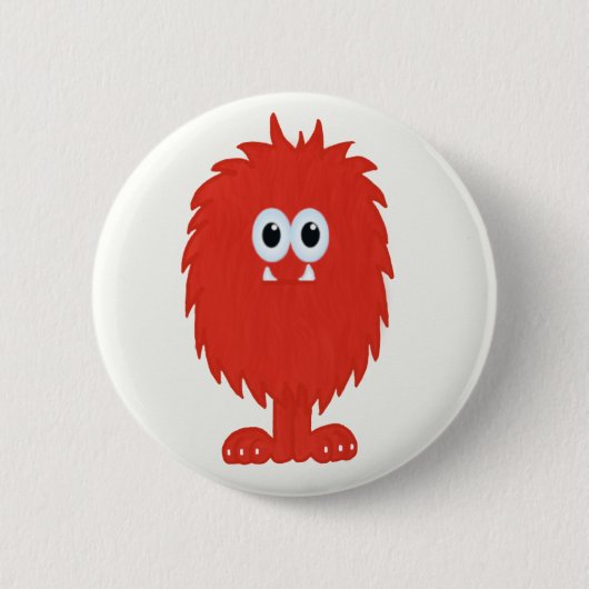 Furry Monster-Button Ronde Button 5,7 Cm (Voorkant)