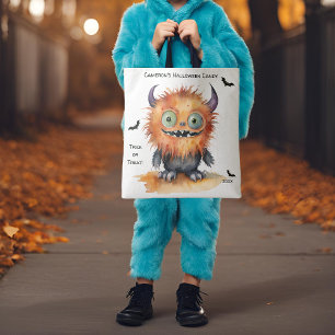 Furry Monster Halloween Snoep Tote Bag