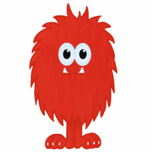 Furry Monster Sculpture Staand Fotobeeldje